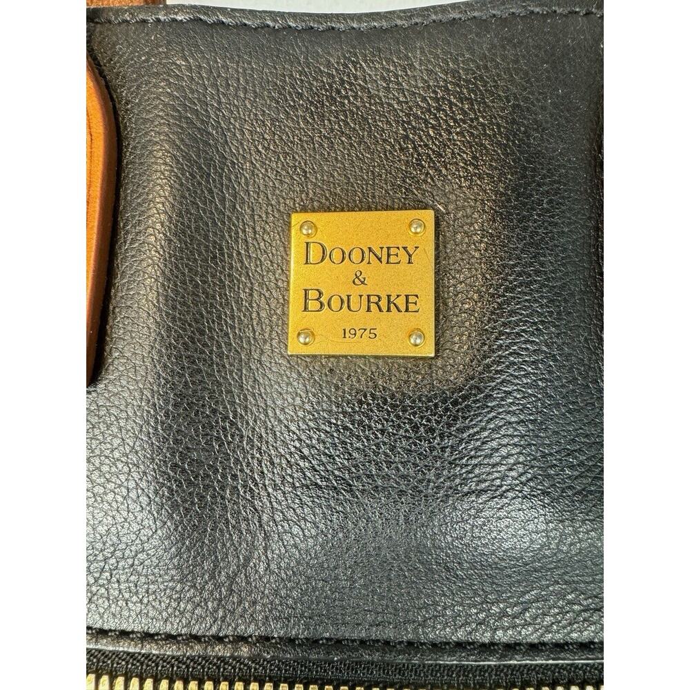 Dooney & Bourke Morgan Saddle Shoulder Bag Black Brown Leather‎ - Picture 4 of 14